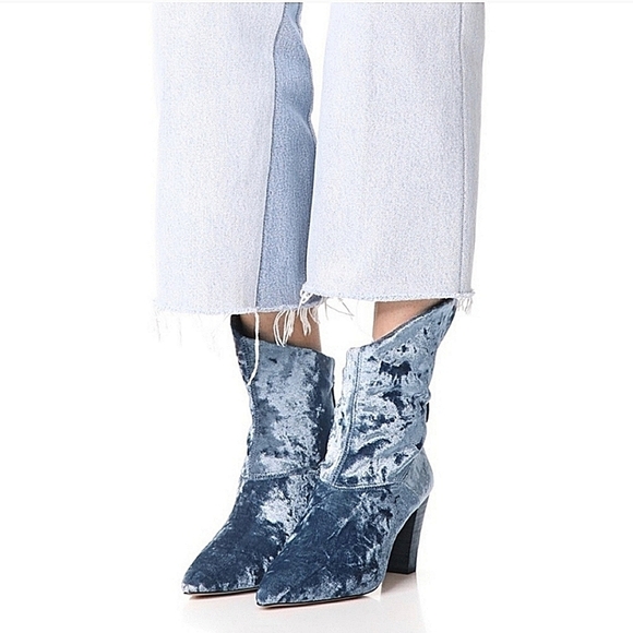 Free people moonlight crushed velvet Booties-Size 41/11 - Picture 1 of 17